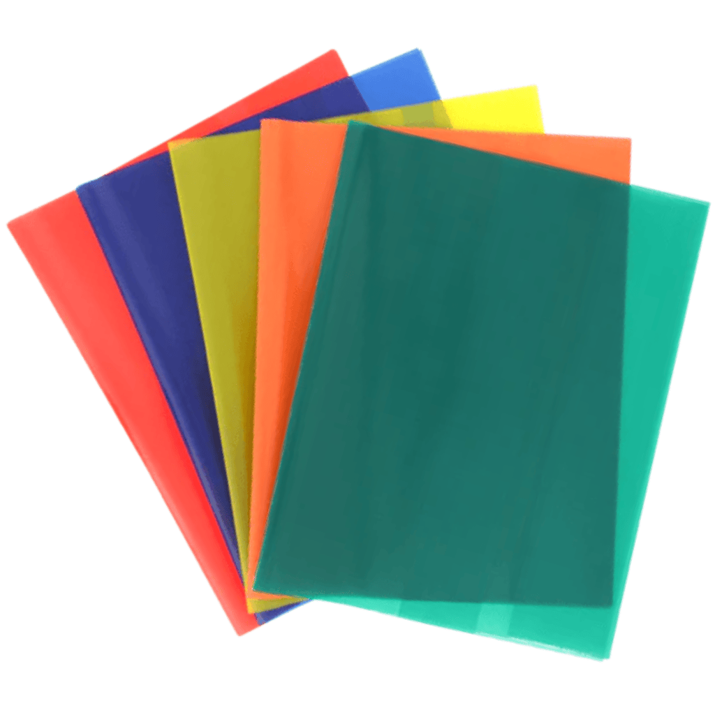 Coloured Plastic Slip-On Book Covers