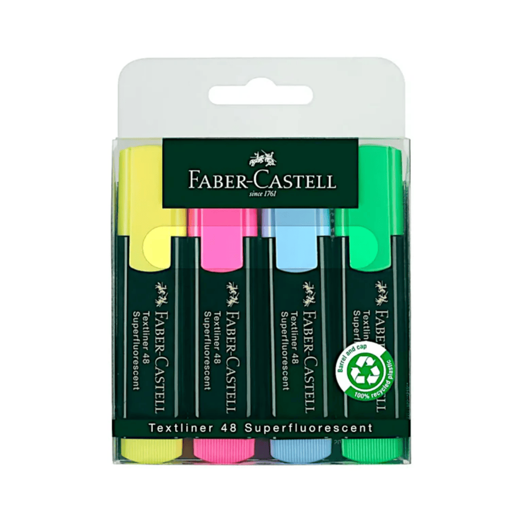Faber-Castell Neon Highlighter Set 4pc