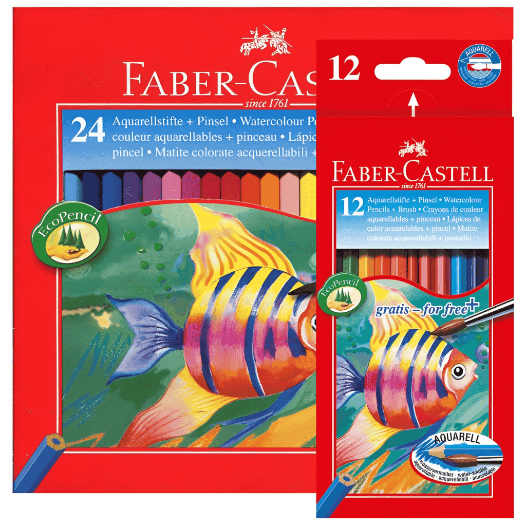 Faber-Castell Watercolour Ecopencils Set of 12 + 24