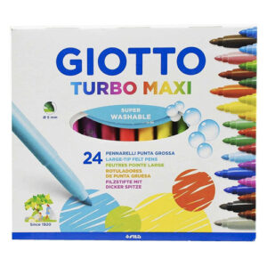 Giotto Maxi Fibre Tipped Pens Pack of 12 + 24 - 24's