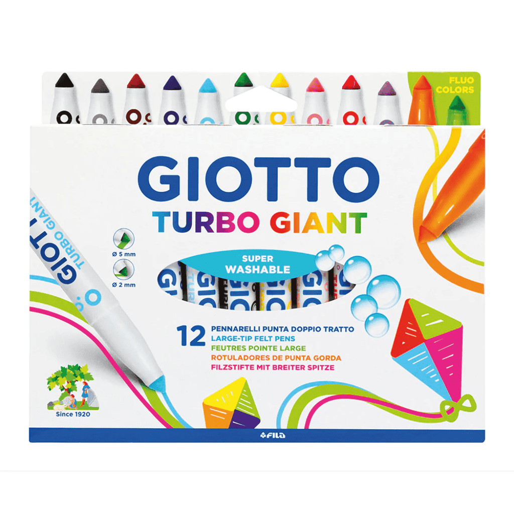 Giotto Turbo 12 Giant Fibre Tipped Pens