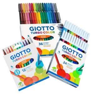 Giotto Turbo Fibre Tipped Pens Set of 12 + 24 +36 - 12's