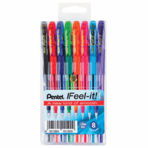 Pentel “Feel it” Retractable Ballpoint Pens  Wallet 8
