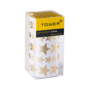 Tower Large + Medium Gold Stars Value Roll 1075 Stickers