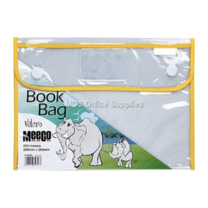 Clear Book Bag with Velcro - Yellow