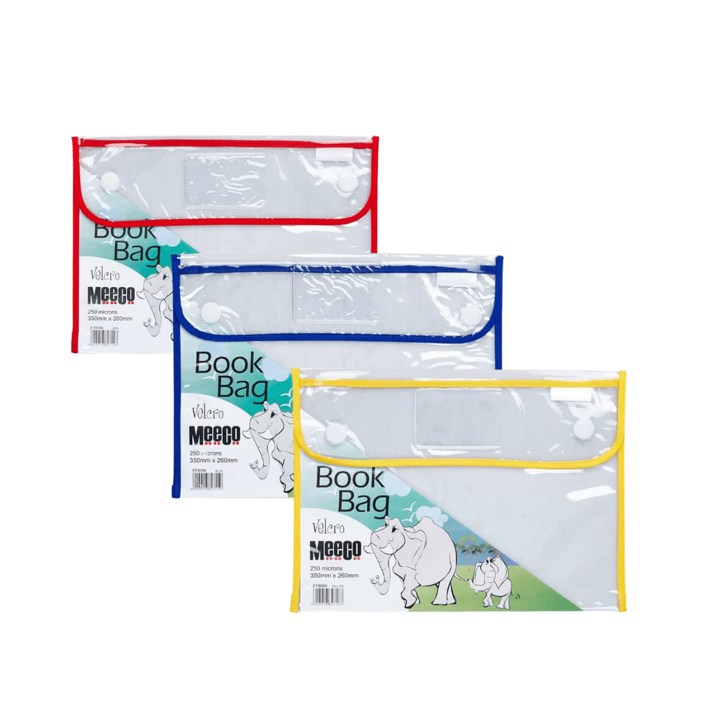 Clear Book Bag with Velcro
