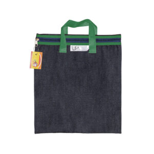 Denim Library Book Bag - Green