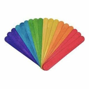 Coloured Sucker Sticks 50pc Wide & Thin - Wide
