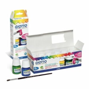 Giotto Paint Pots + Brush Set of 6 & 12