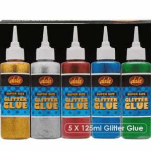 Jumbo Glitter Glue 120ml 5’s