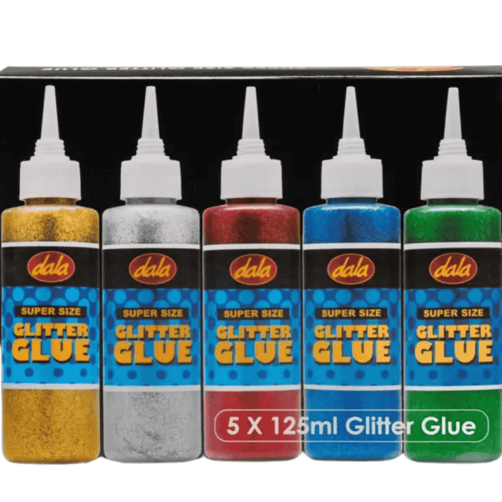 Jumbo Glitter Glue 120ml 5's