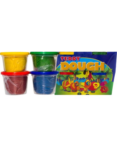 Teddy Play Dough Kit 4 x 100ml - Image 2