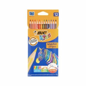 Bic Kids Evolution Stripes Colour Pencils Set of 12 + 24 – 12’s
