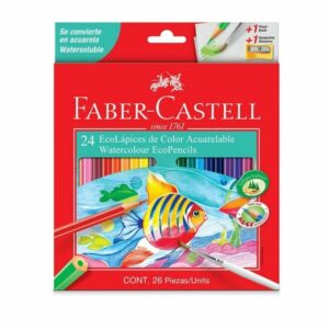 Faber-Castell Watercolour Ecopencils Set of 12 + 24 - 24's