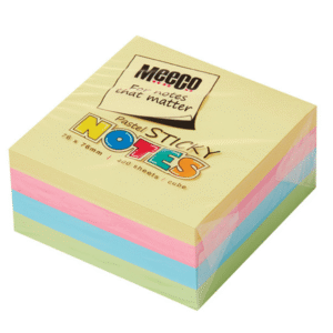 Meeco Pastel Sticky Notes 400 Sheets (75x75mm)