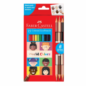 Faber-Castell World Colors Eco Colour Pencil Set of 12 + 3 Bicolor