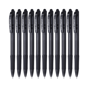 Pentel “Feel it” Retractable Ballpoint Pens Black – Pack of 10