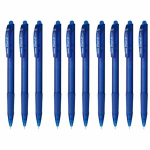 Pentel “Feel it” Retractable Ballpoint Pens Blue – Pack of 10