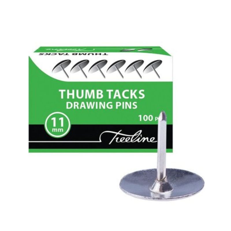 Drawing Pins 11mm Silver | Speciality Stationery