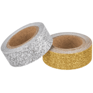 Glitter Tape Gold + Silver 3m