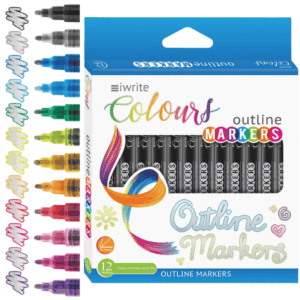Iwrite Self-Outlining Markers 12pc