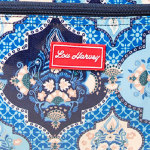 Lou Harvey Laptop Bag – Indian Trellis Blue