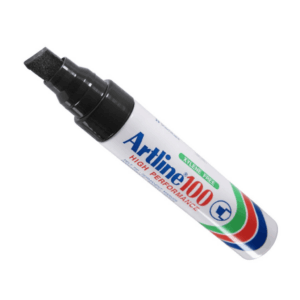Artline 100 Permanent Marker Broad Chisel Point Black