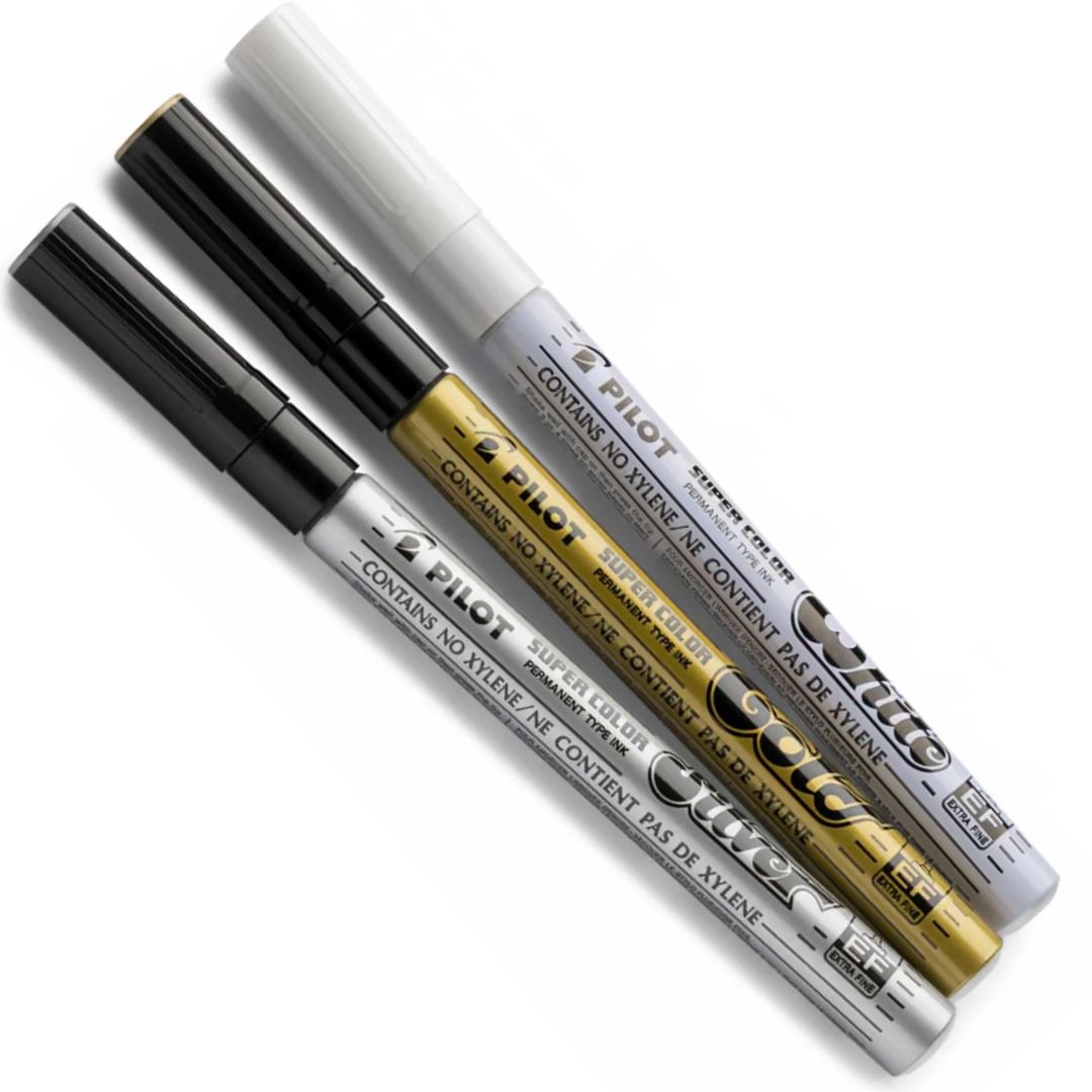 Pilot Permanent Marker White + Metallic