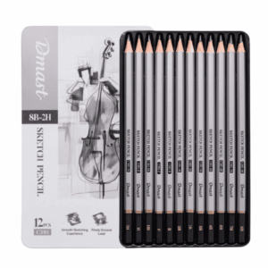Deli Dmast Sketch Pencil Set of 12 in Metal Case