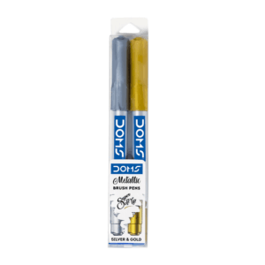 Doms Metallic Brush Pen Silver & Gold