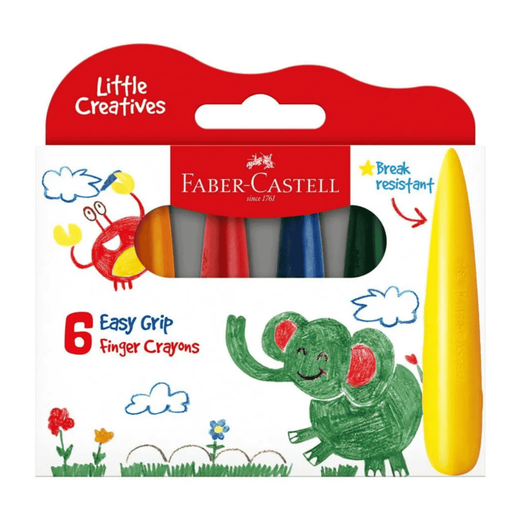 Faber-Castell Easy Grip Finger Shape Crayons Set of 6