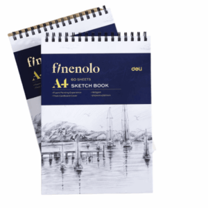 Finenolo A4 Top Spiral Sketch Book 160gsm – 60 Sheets