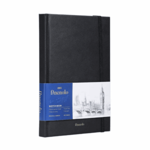Finenolo A5 Black Cover Sketch Book 160gsm – 40 Sheets