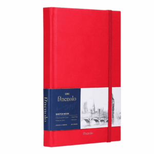 Finenolo A5 Red Cover Sketch Book 160gsm – 40 Sheets