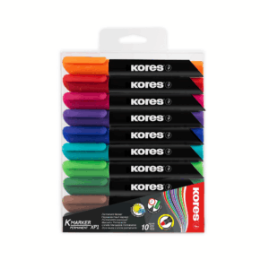 Kores K-Marker Permanent Marker Assorted Colours Wallet of 10