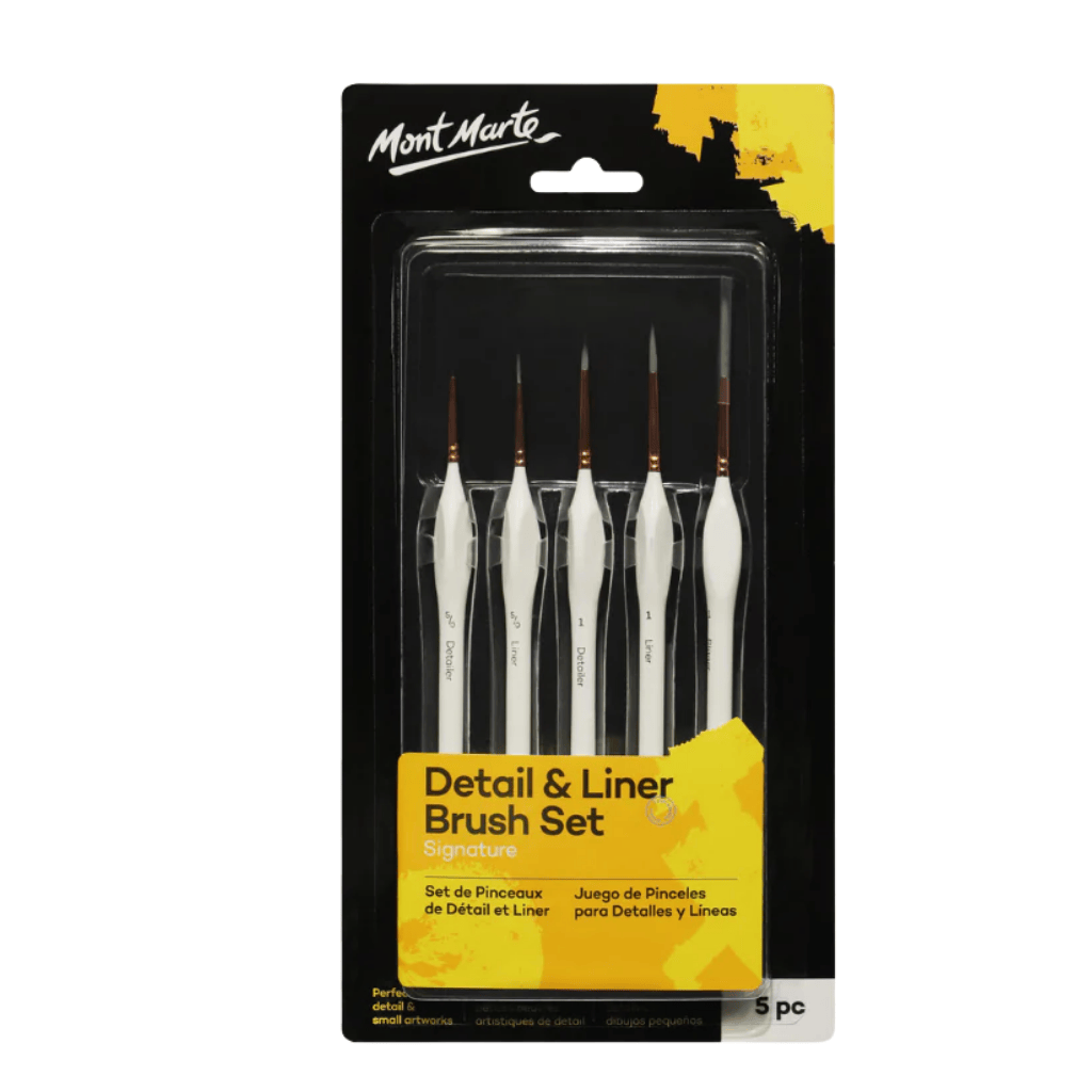 Mont Marte Detail + Liner Brush Set Signature 5pc
