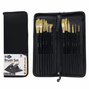 Mont Marte Studio Brush Set in Easel Wallet of 15