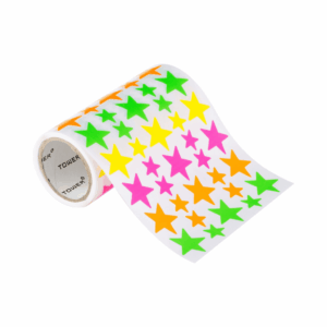 Tower Large + Medium Neon Stars Value Roll 1075 Stickers