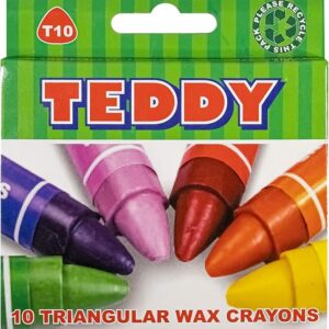 Teddy T10 Triangular Wax Crayons 10-Piece Set