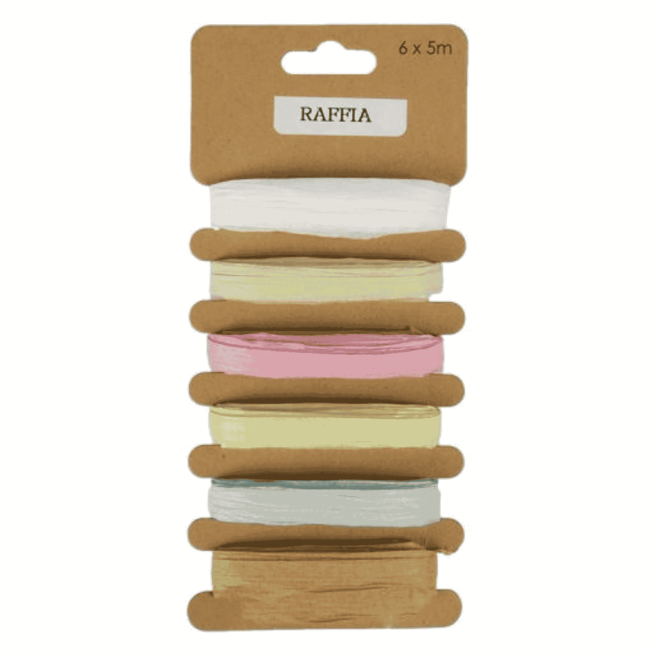 Pastel Raffia 6 Colours 5m Each