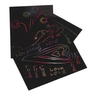 A4 Scratch Art Pad with Wooden Tool – 3 Sheets