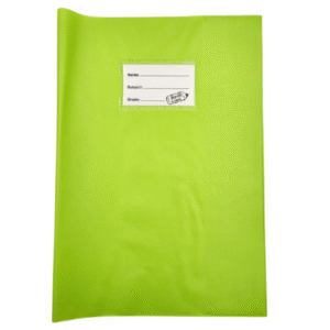 Bantex Heavy Duty Slip-On Book Covers A4 Lime Green Pack of 5