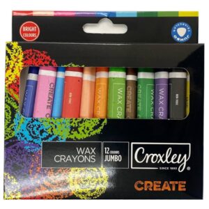 Croxley Create Triangular Jumbo Wax Crayons Set of 12