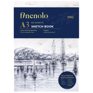 Finenolo A3 Top Spiral Sketch Book 160gsm – 40 Sheets