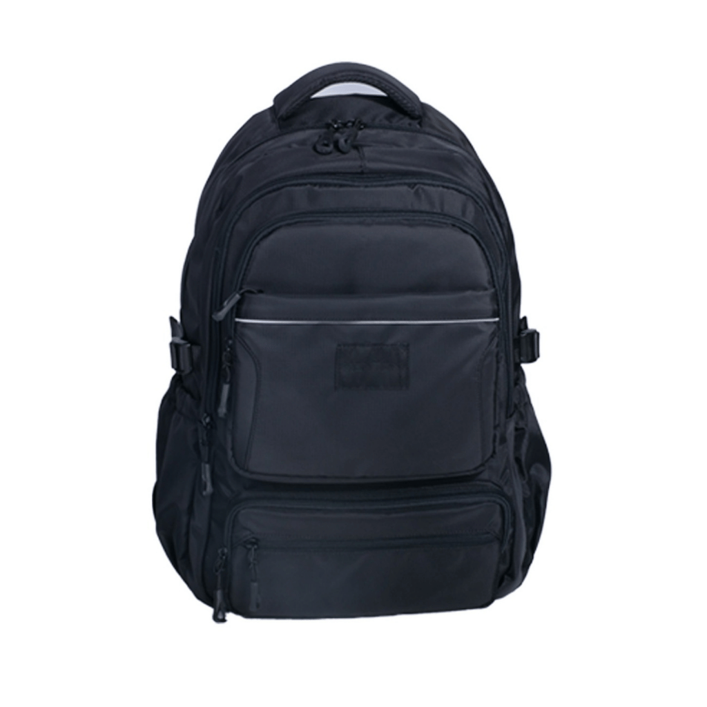Kenton 16 inch black waterproof school backpack with laptop compartment