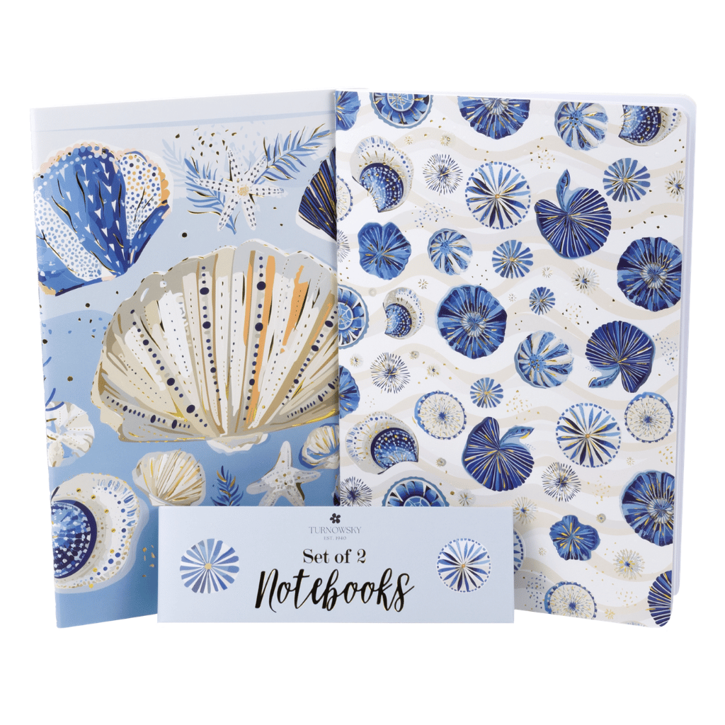 Kenzel A5 Stitched Notebooks – Ocean Shells 2 Pack