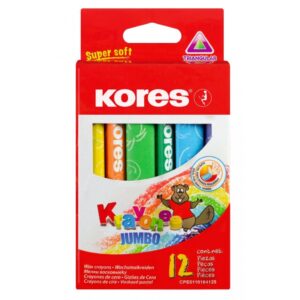 Kores Jumbo Wax Crayons Set of 12