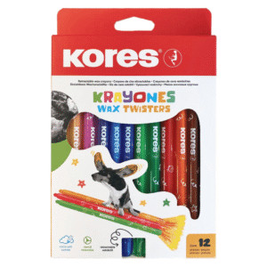 Kores Retractable Wax Crayons 12’s