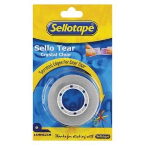Sellotape Clear Sello Tear 18mm x 25m