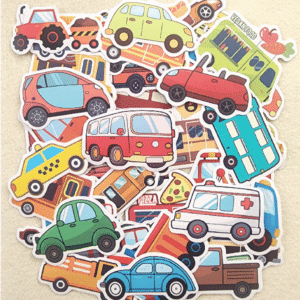 Theme Stickers Vehicles 50pc